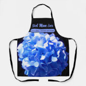 Tablier Cobalt bleu floral élégant bleu hydrangées (Recto)