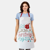 Tablier Coca chaud et films de Noël Typographie moderne (Porté)
