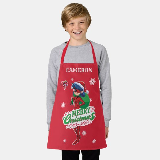 Tablier Coccinelle | Joyeux Noël (Porté)