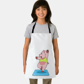 Tablier Cochon au yoga Fitness (Insitu)