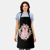 Tablier Cochon Avec Bandeau Léopard Fleur Cochon Mélange (Porté)