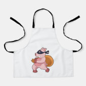 Tablier Cochon comme coureur (Recto)