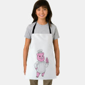 Tablier Cochon comme cuisinier avec casquette chef (Insitu)