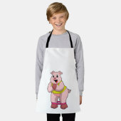 Tablier Cochon de fitness avec bande de caoutchouc (Porté)