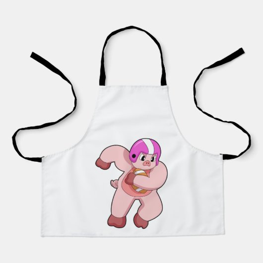Tablier Cochon de football (Recto)