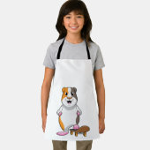 Tablier Cochon de Guinée en patinage avec skateboard (Insitu)