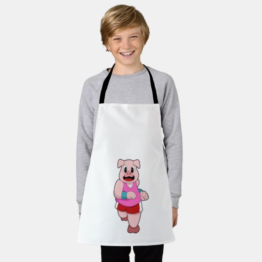 Tablier Cochon en cours d'exécution (Porté)