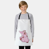 Tablier Cochon en mariée avec robe Mariage (Porté)