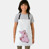 Tablier Cochon en mariée avec robe Mariage (Insitu)