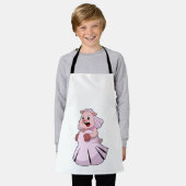 Tablier Cochon en mariée avec robe Mariage.PNG (Porté)