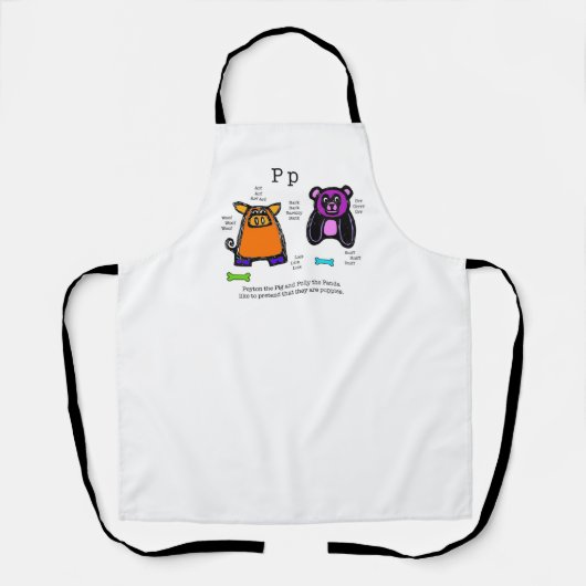 Tablier Cochon et panda (Recto)