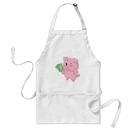 Tablier Cochon rose riche (Devant)