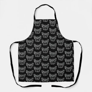 Tablier Cochon tribal noir et blanc