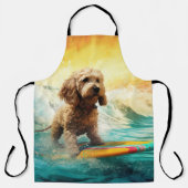 Tablier Cockapoo Beach Surf Paining (Recto)