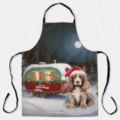 Tablier Cocker d'hiver Spaniel Caravan Christmas Adventure (Recto)