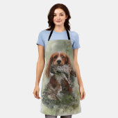 Tablier Cocker Spaniel avec perdrix gris (Porté)