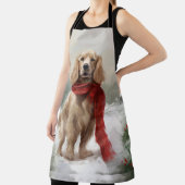 Tablier Cocker Spaniel Chien dans Noël de neige (Insitu)