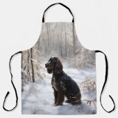 Tablier Cocker Spaniel Laisser Neige Noël (Recto)