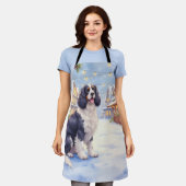 Tablier Cocker Spaniel Snowy Village Christmas Art (Porté)