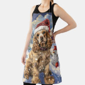 Tablier Cocker Spaniel Winter Wonderland Noël Joie (Insitu)