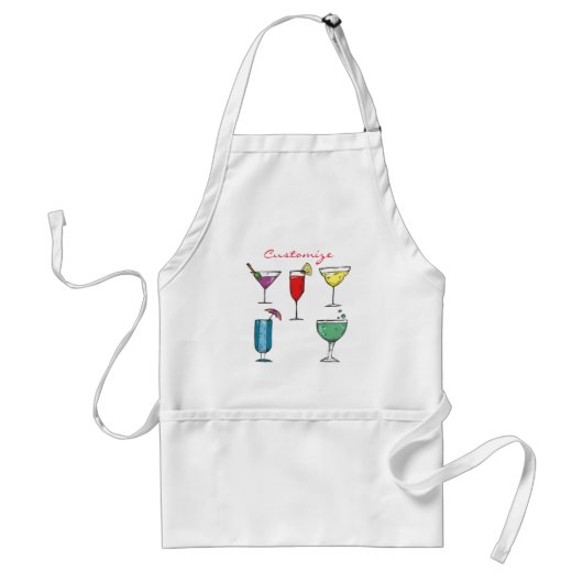 Tablier Cocktail Boisson Assortiment Thunder_Cove (Devant)