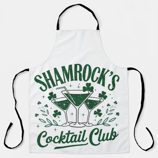 Tablier Cocktail shamrock (Recto)