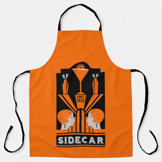 Tablier Cocktail Sidecar Art Déco (Recto)