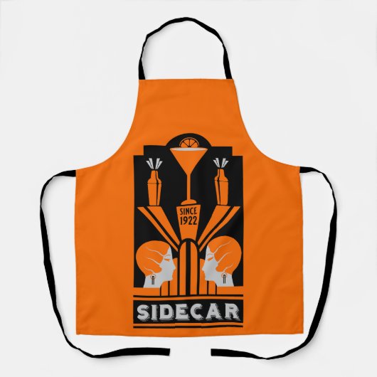 Tablier Cocktail Sidecar Art Déco (Recto)