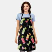 Tablier Cocktails Aquarelle Vibrants (Porté)