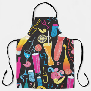 Tablier Cocktails colorés Graphic Motif sans couture