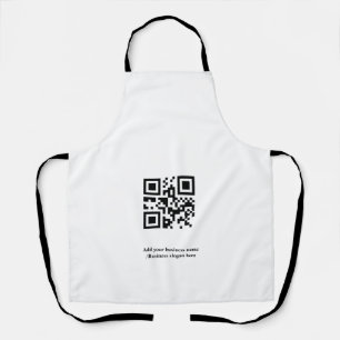 Tablier Code QR personnalisé simple ajouter votre nom logo