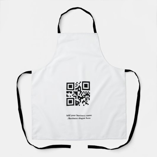 Tablier Code QR personnalisé simple ajouter votre nom logo (Recto)