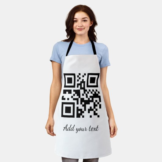 Tablier code QR personnalisé simple ajouter votre nom text (Porté)