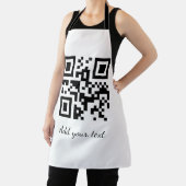 Tablier code QR personnalisé simple ajouter votre nom text (Insitu)