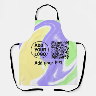 Tablier Code qr simple minimaliste ajouter logo nom du cod