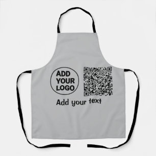 Tablier Code qr simple minimaliste ajouter logo nom du cod
