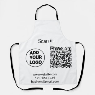 Tablier Code QR simple minimaliste ajouter un logo scanner