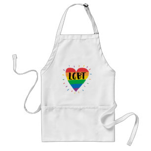 Tablier Coeur arc-en-ciel LGBT