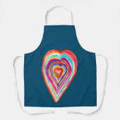 Tablier Coeur arc-en-ciel mou amour boho (Recto)