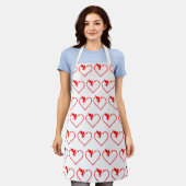 Tablier Coeur avec un cadeau cupide pour vous (Porté)