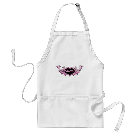 Tablier Coeur chaud rose flamboyant (Devant)