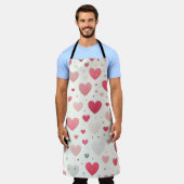 Tablier Coeur coloré de la Saint Valentin (Porté)