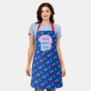 Tablier Coeur d'amour bleu marine