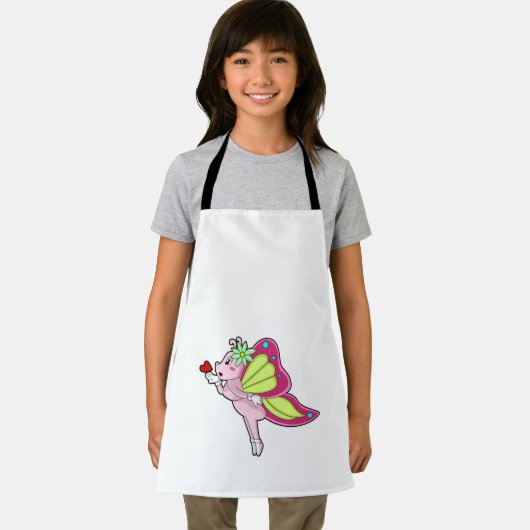 Tablier Coeur en fleurs papillon (Insitu)