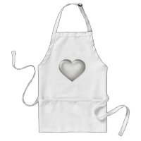 Coeur en verre argenté
