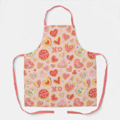 Tablier Coeur lunatique Conception de cookies dans les ton (Recto)