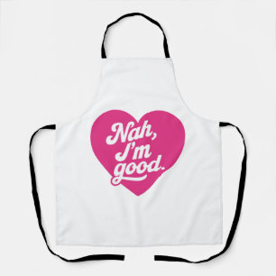 Tablier Cœur Nah, ça va Anti Saint-Valentin Single Aware