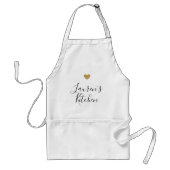 Tablier Coeur Or moderne Nom personnalisé Baking Apron (Devant)