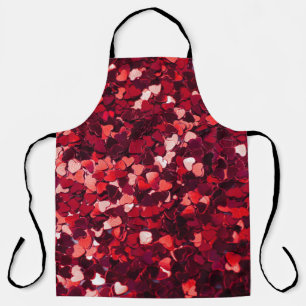 Tablier Coeur Parties scintillant rouge : Texture minimali