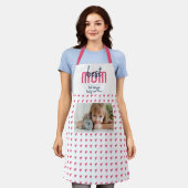 Tablier Coeur rose mignon Meilleure maman Photo Fête des M (Porté)